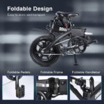 DOHIKER 14 Zoll Elektrisches Fahrrad – Faltrad E-Bike 250W – Bild 6