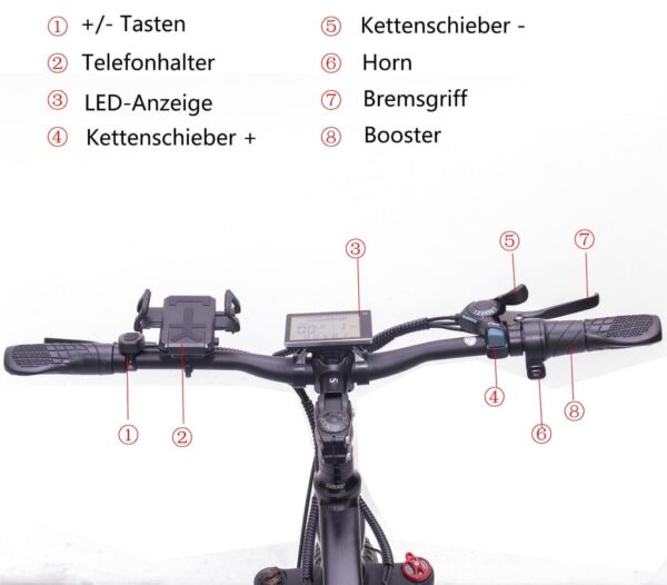26 Zoll  E-Bike Fatbike 750 W, 45 km/h – 80 km Reichweite – Bild 9