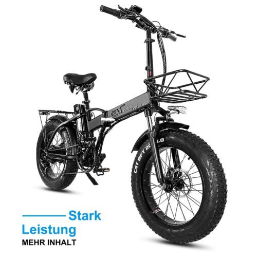 20 Zoll Elektrofahrrad Fatbike – Klappbares E-Bike, 750W Motor,
